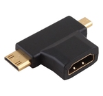 ADAPTATEUR HDMI Femelle to  MINI HDMI M +MICRO HDMI Male...